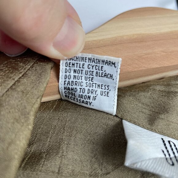 Vintage Josephine Olive Green Short Sleeve Blouse - Size 12 - Picture 6 of 6